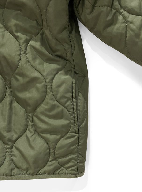 日本 GRL - 毛絨連帽背心x泡泡壓紋鋪棉外套兩件組-米杏 (F)