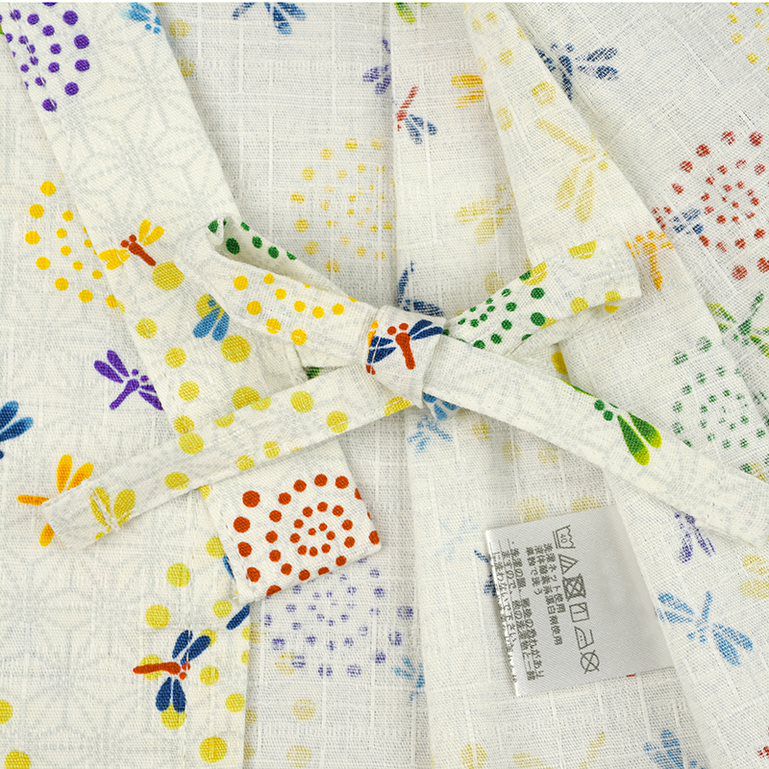 akachan honpo - 兩件式甚平-蜻蜓-米白色