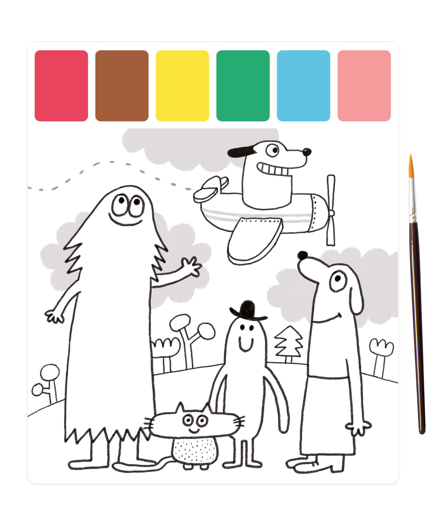 Moulin Roty - 魔法調色板圖畫組-奇趣怪誕