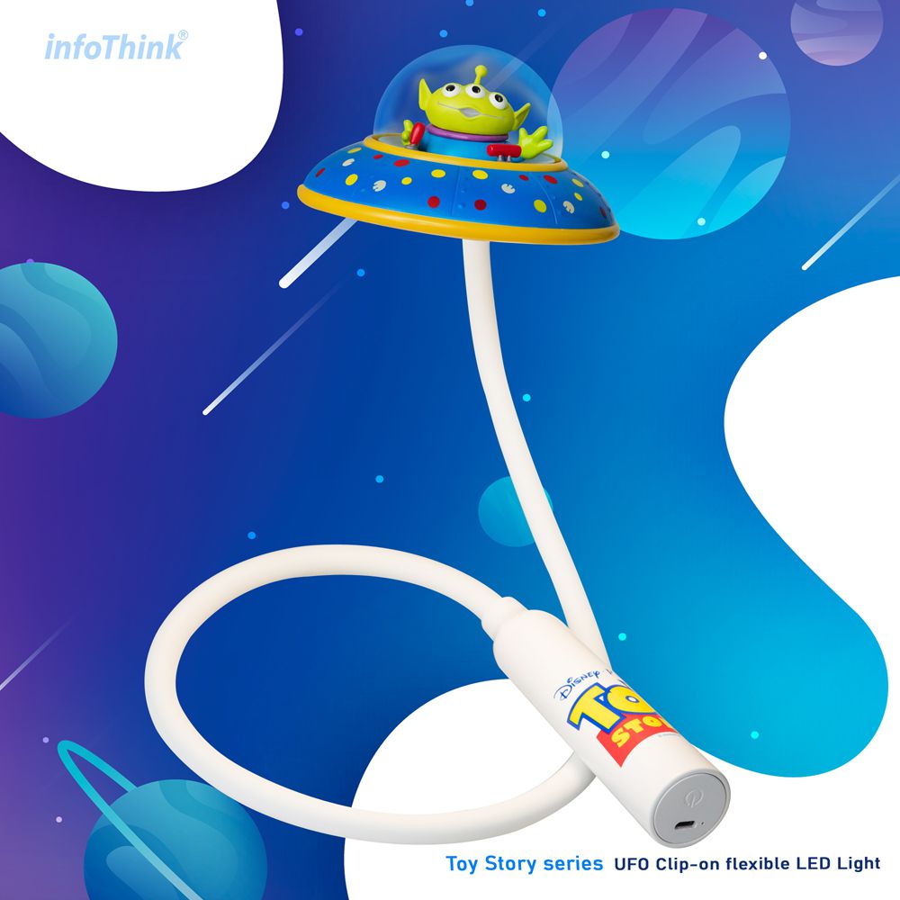 Infothink - 三眼怪系列 USB充電LED任意彎飛碟燈