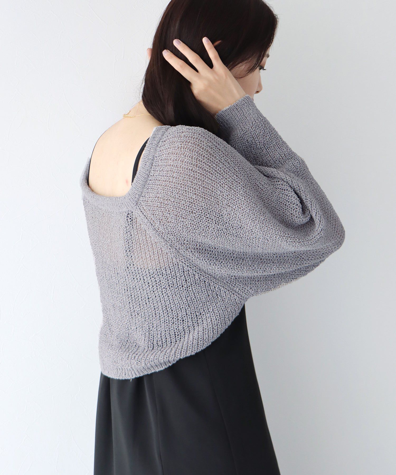 日本 BLUE EAST - 百搭開襟短版針織外套-米杏