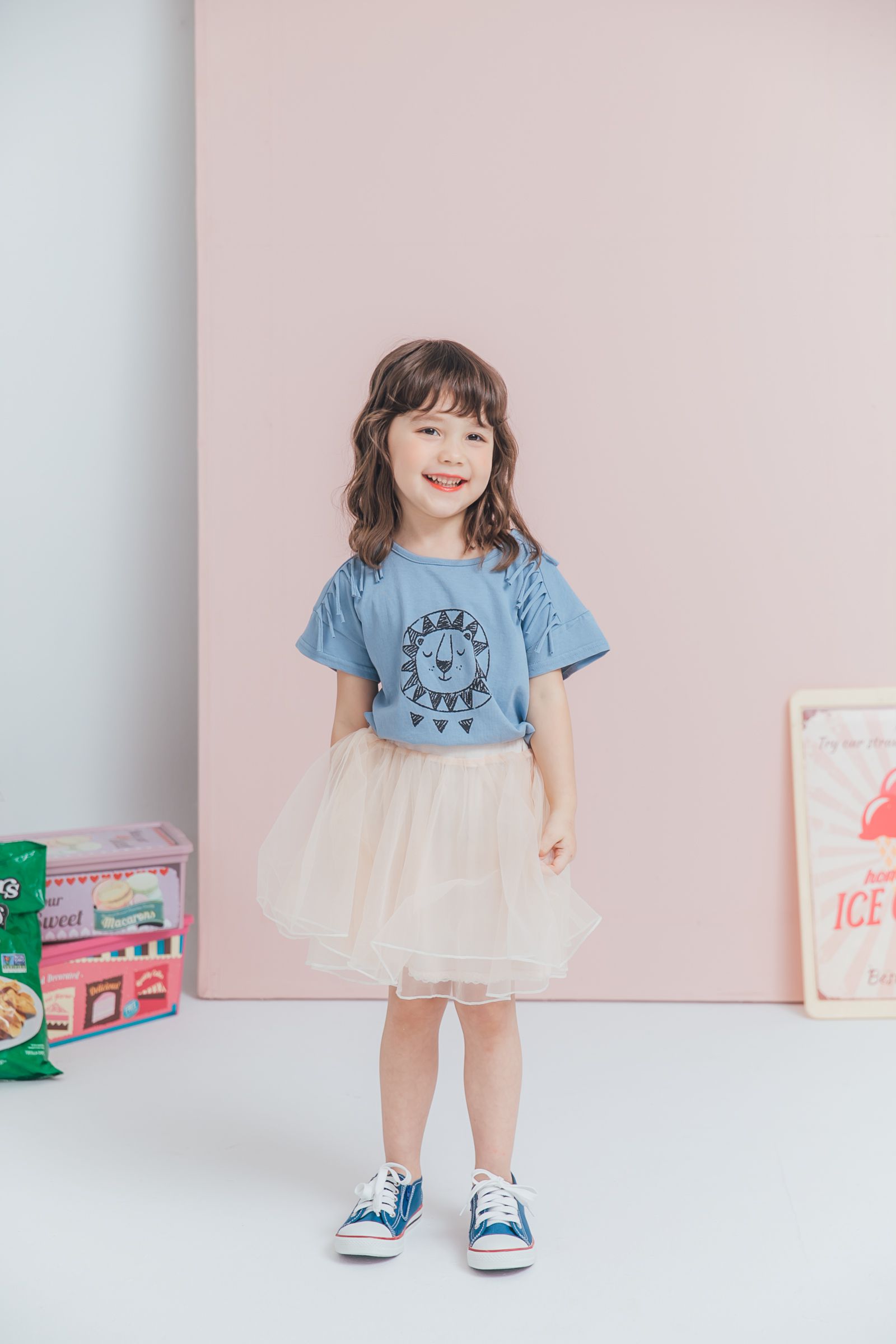 Peachy - 北鼻款*獨家訂製綿柔空氣紗裙-短裙款-氣質杏