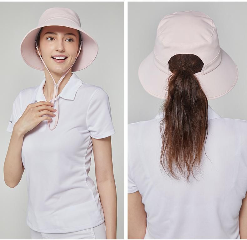 抗UV防曬遮陽漁夫帽-玫瑰粉