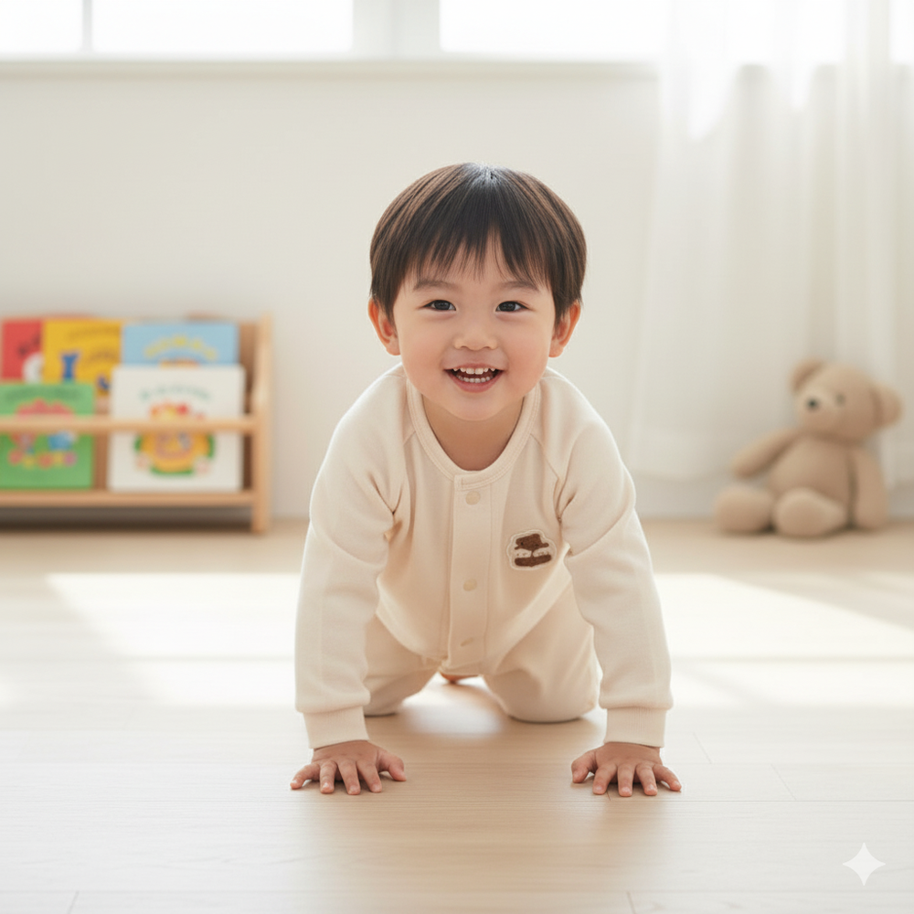 長袖兔裝-翻身神隊友 背後造型圖案-象牙白色