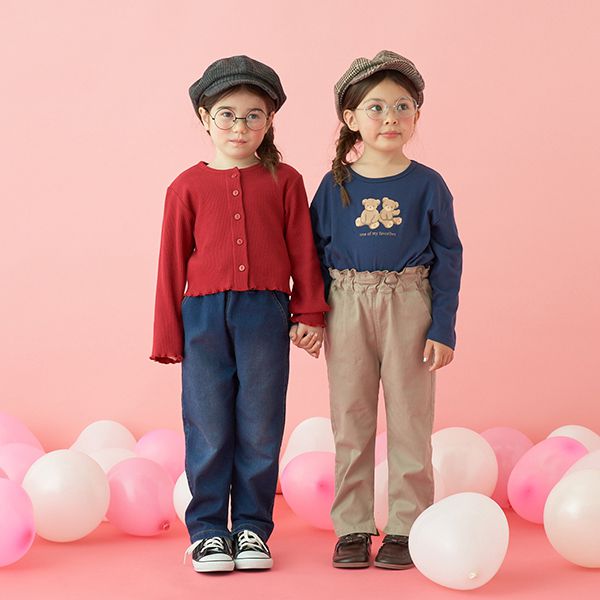 日本 Lycee mine - 俏麗皺摺錐形彈力長褲-黑