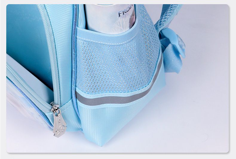 卡通大容量減壓書包-卡通人物艾莎+大雪寶-紫色 (建議80-120cm)-21x14.5x35cm