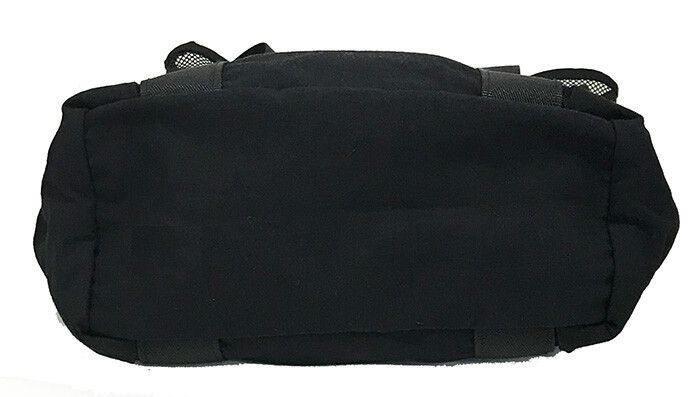 日本代購 - 美式休閒風 網眼拼接肩背購物袋-黑 (37x25x12cm)