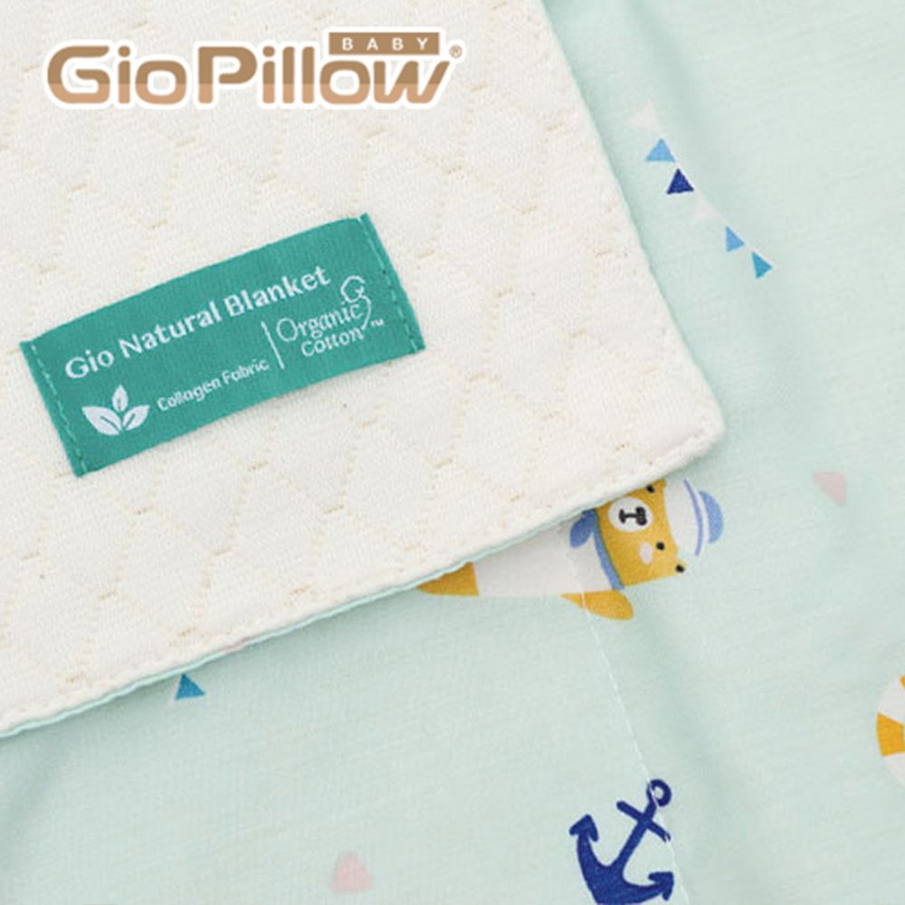 韓國 GIO Pillow - 敏兒膠原蛋白嬰兒毯-水手熊藍