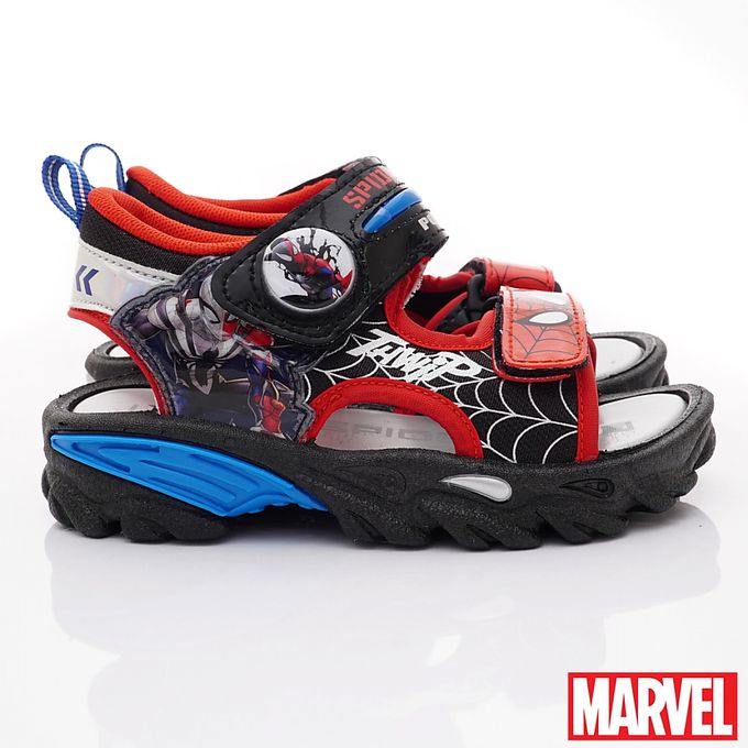 蜘蛛人電燈涼鞋-MNKT35102黑(中小童)-涼鞋-黑