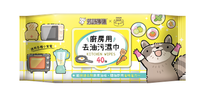 芳詩傳德 - 廚房用去油汙濕巾40抽(加蓋)-64包