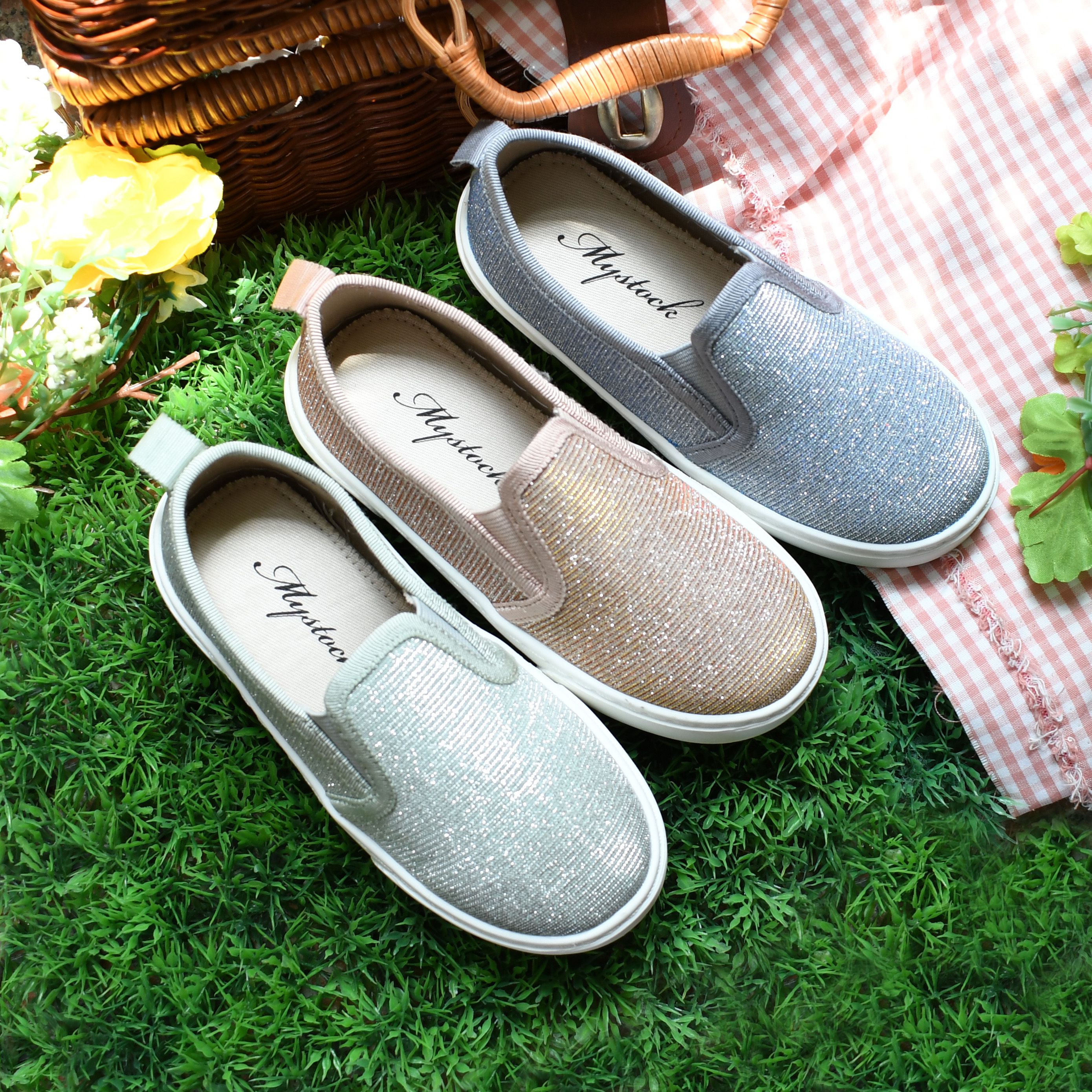 MYSTOCK - 舒適厚底休閒童鞋-LT GREEN