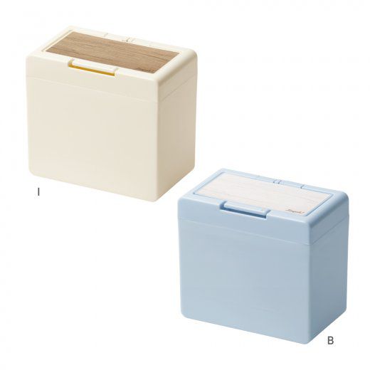 日本文具 SONIC - 桌面彈蓋小垃圾桶-奶油杏