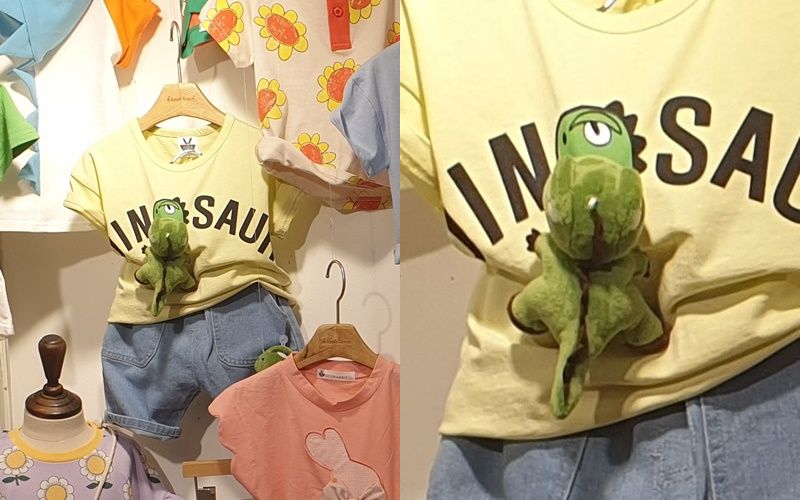 韓國 Coco rabbit - 恐龍娃娃造型T-抹茶綠