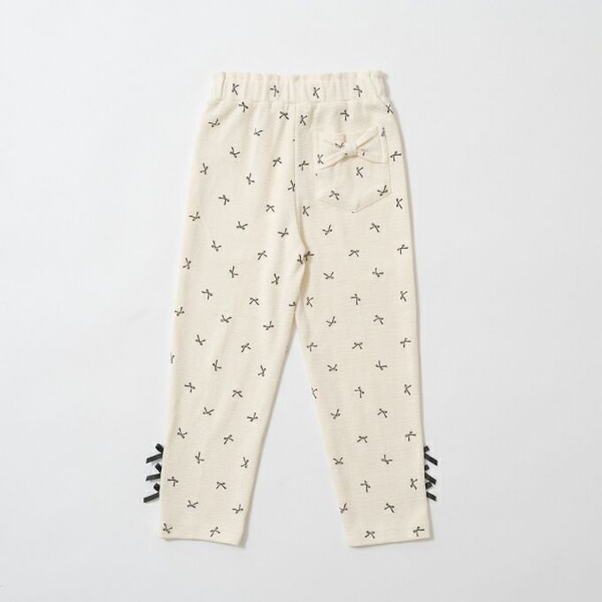 日本 Lycee mine - 彈力合身緞帶裝飾長褲-淺藍