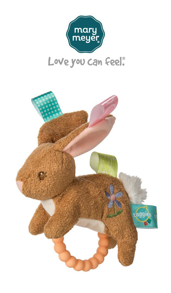 美國 MaryMeyer 蜜兒 - 標籤手搖鈴-小麥兔