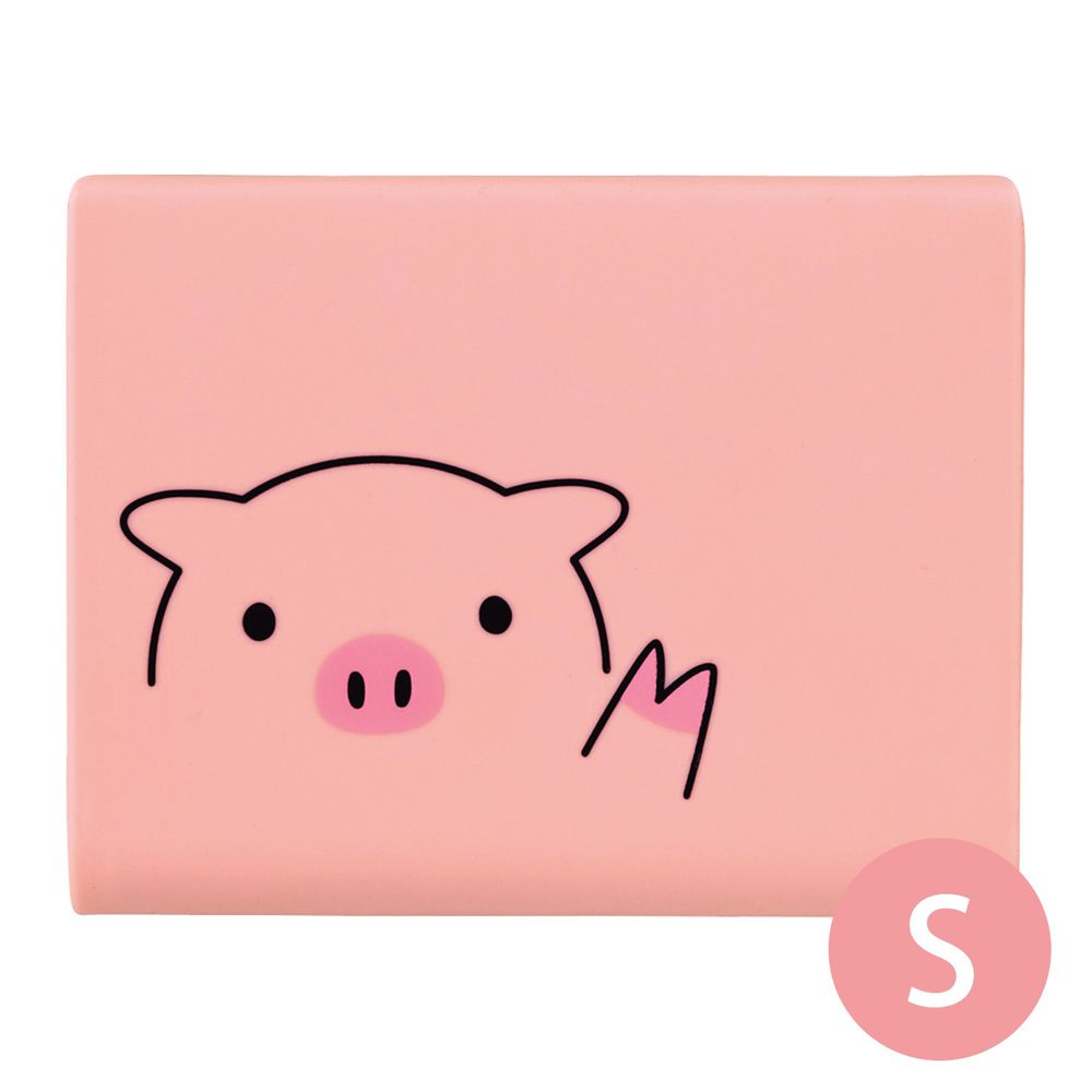 日本文具 LIHIT - 便條紙收納盒(附便條紙)-小豬 (S(長條*2))