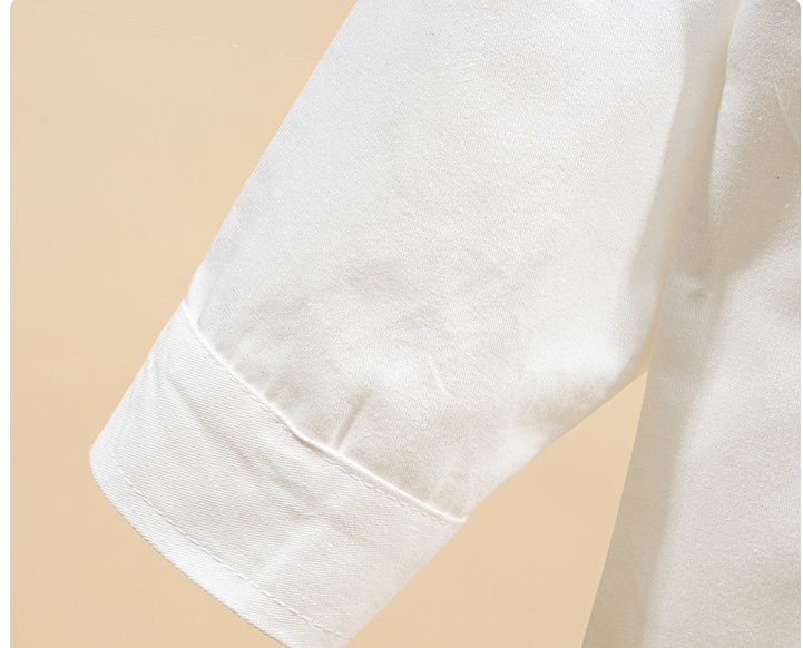 WELLKIDS - 寬松翻領長袖襯衫-灰藍色