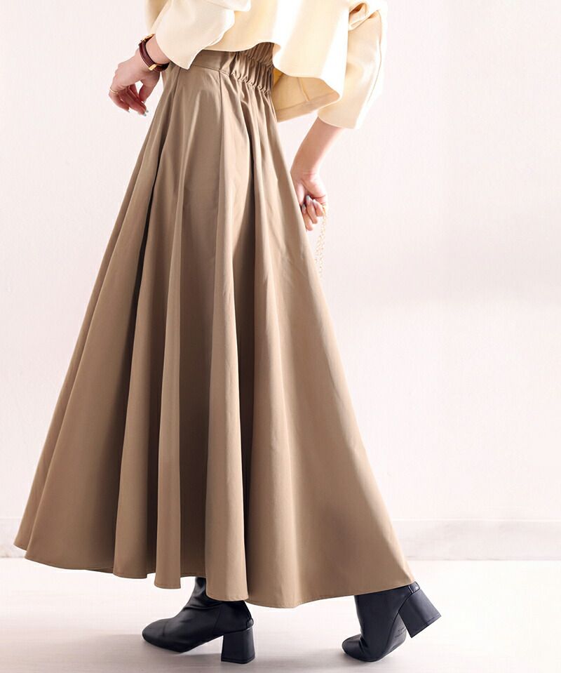 日本 Classical Elf - 百搭收腰設計修身長裙-杏