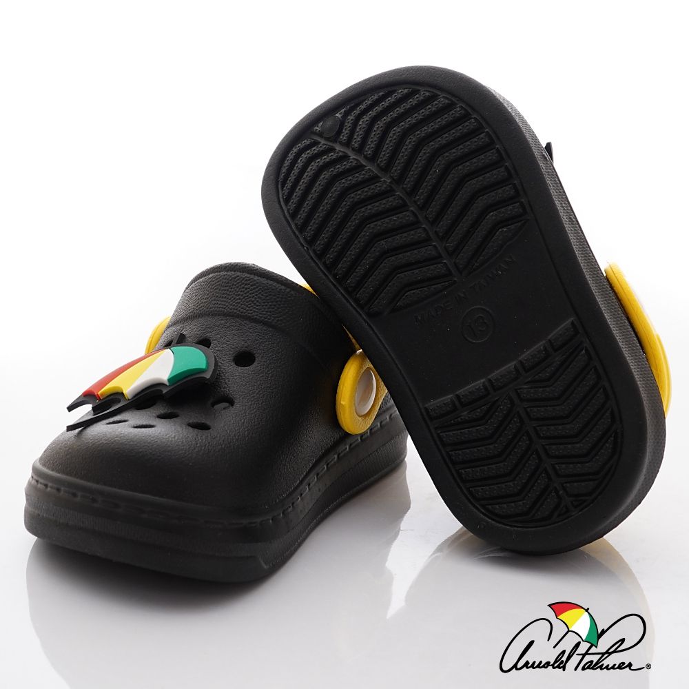 Arnold Palmer 雨傘牌 - 布希懶人拖鞋(小童段)-拖鞋款-黑色