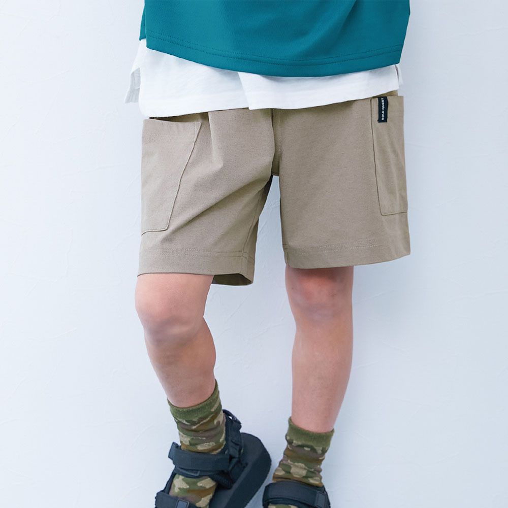 [快乾防皺] 防污可烘舒適機能短褲-大口袋-卡其棕