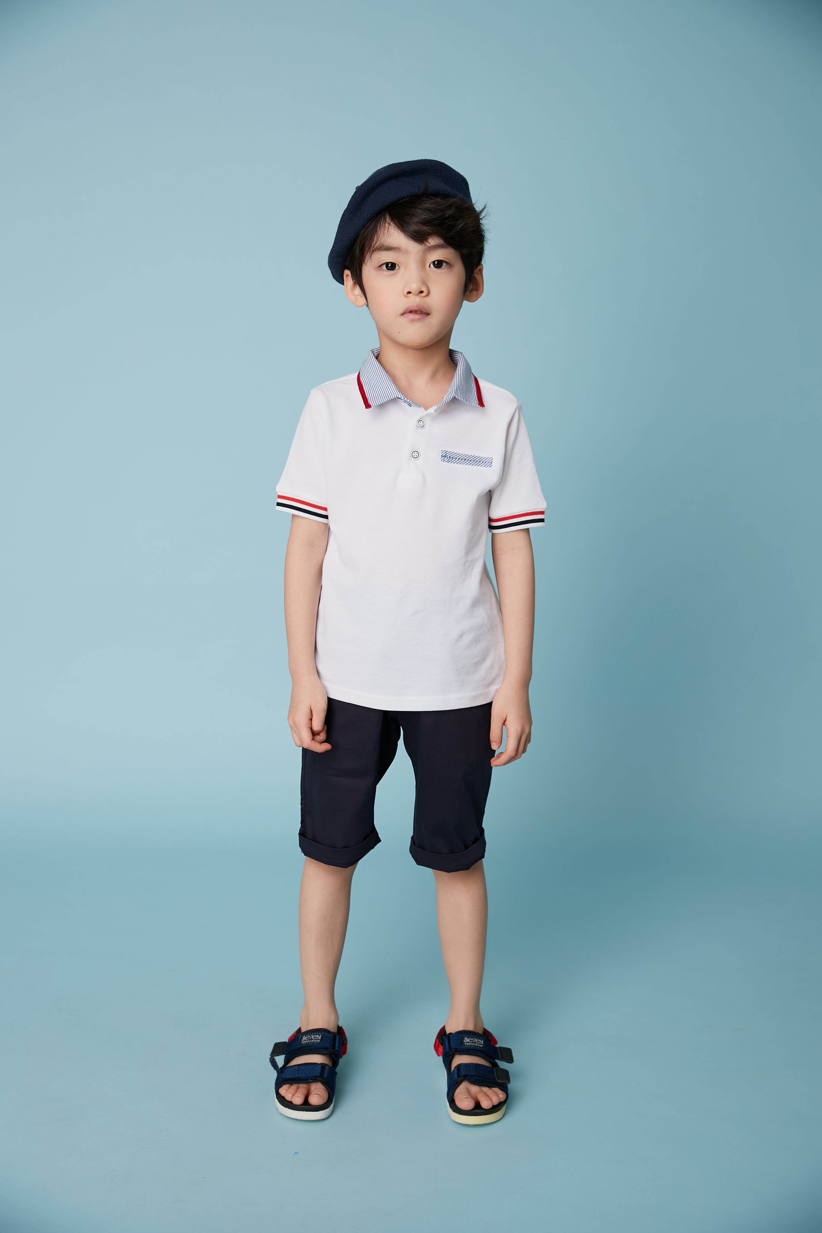 韓國 Coco Bang - 英國風POLO衫-白