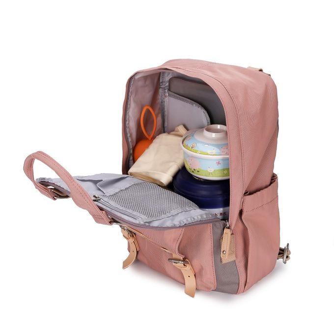 Heine 海恩 - WIN-191多功能後背包 媽媽包 尼龍包 防盜防潑水背包-象牙灰色