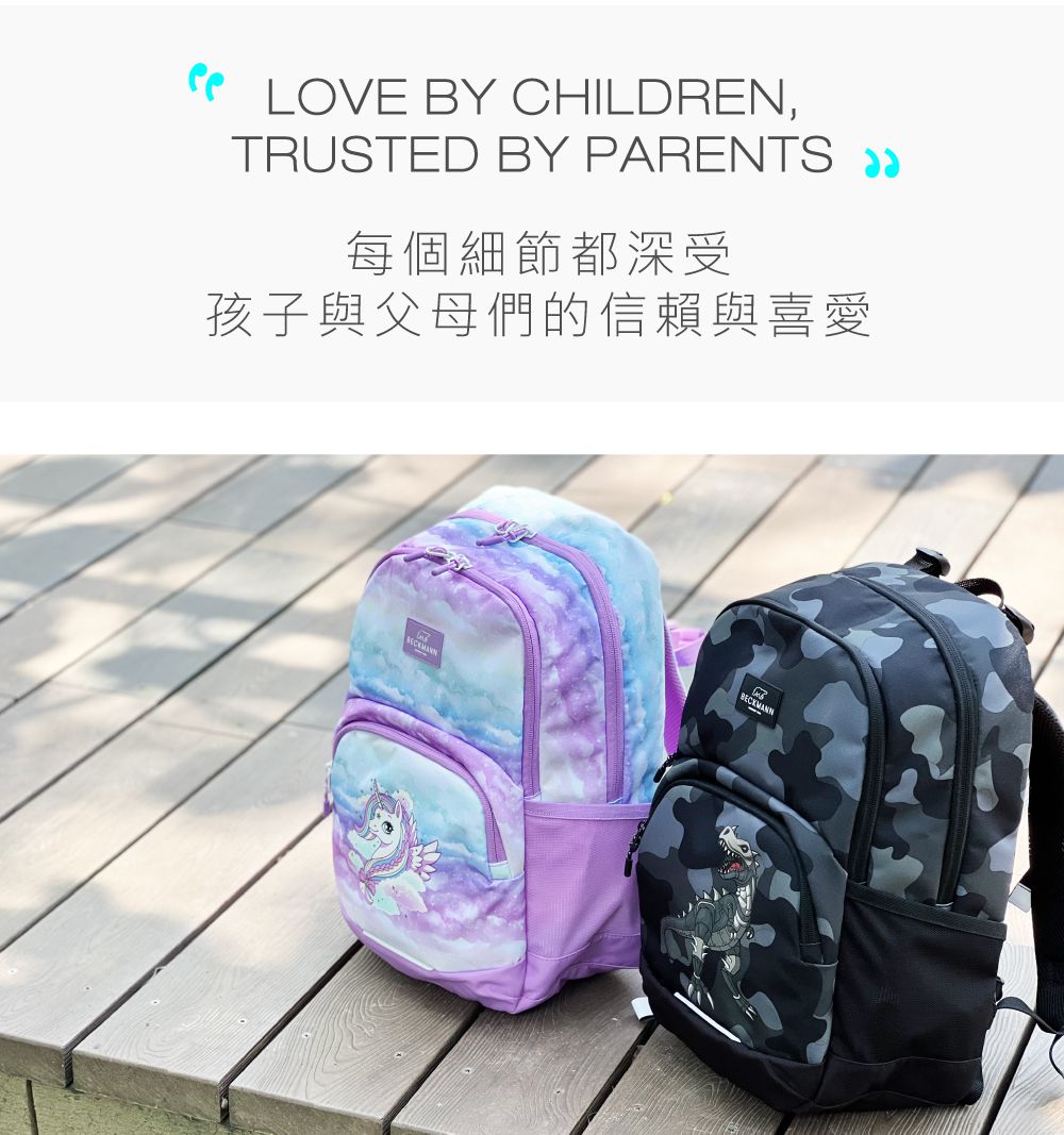 Beckmann - Sport Kids 兒童護脊書包 19L-夢幻獨角獸