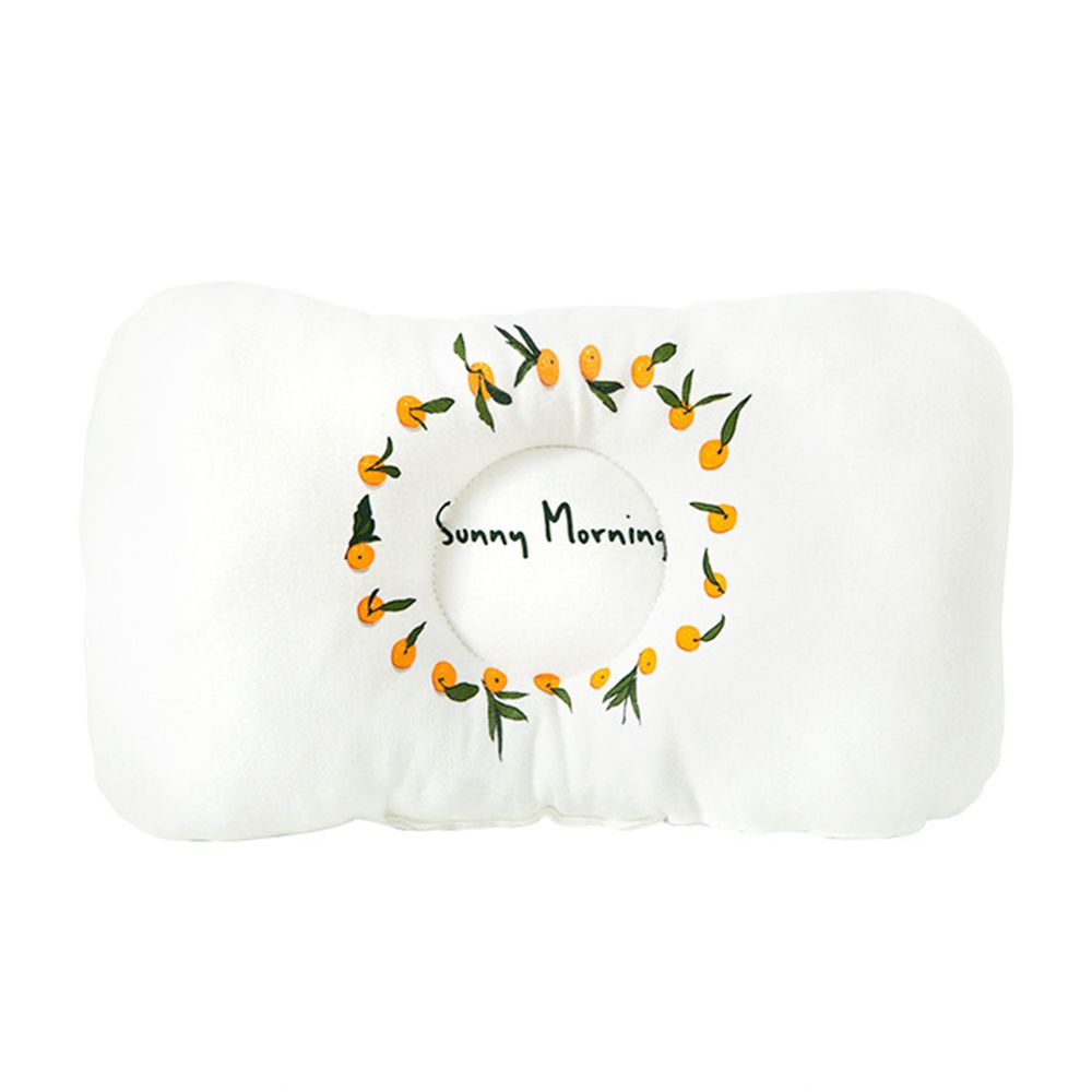 MuslinTree新生兒防扁頭定型枕-清新橘環