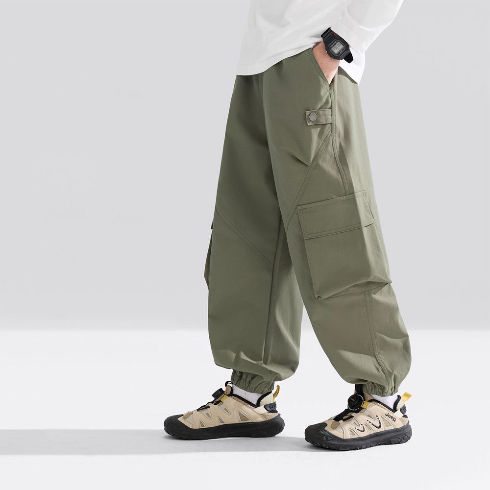 戶外機能耐磨工裝褲-軍綠