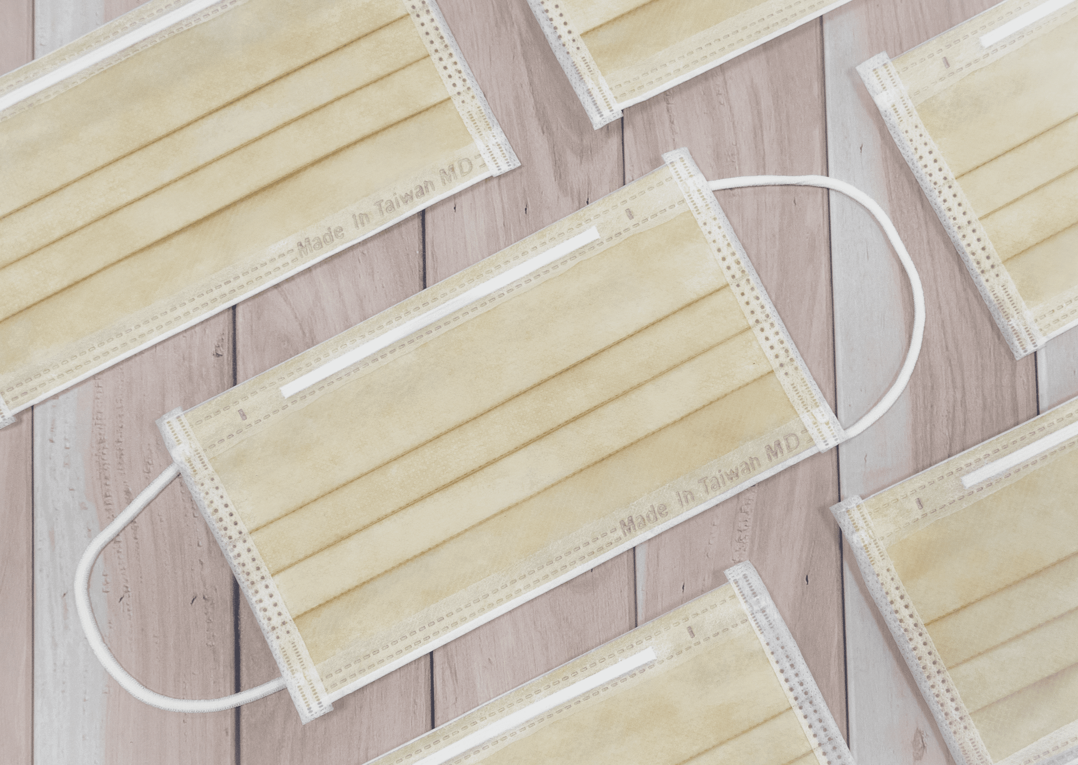 順易利口罩 SUMEASY - 成人平面醫用口罩-米棕色 (約9.5cm x 17.5cm)-50入