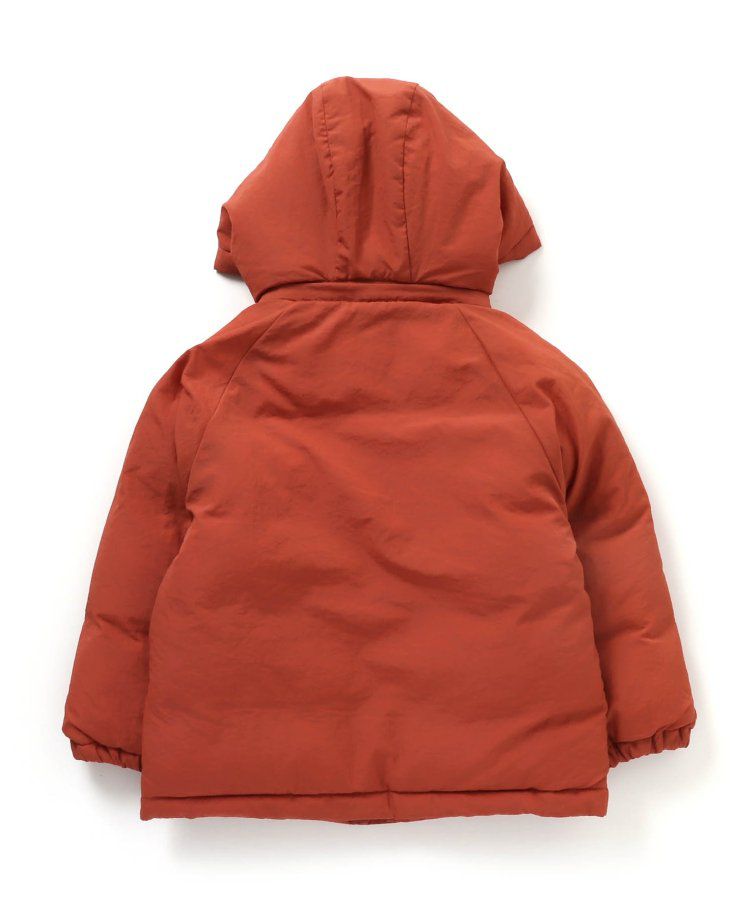 日本 BREEZE - 鋪棉保暖連帽外套-異色拼接-綠x藍