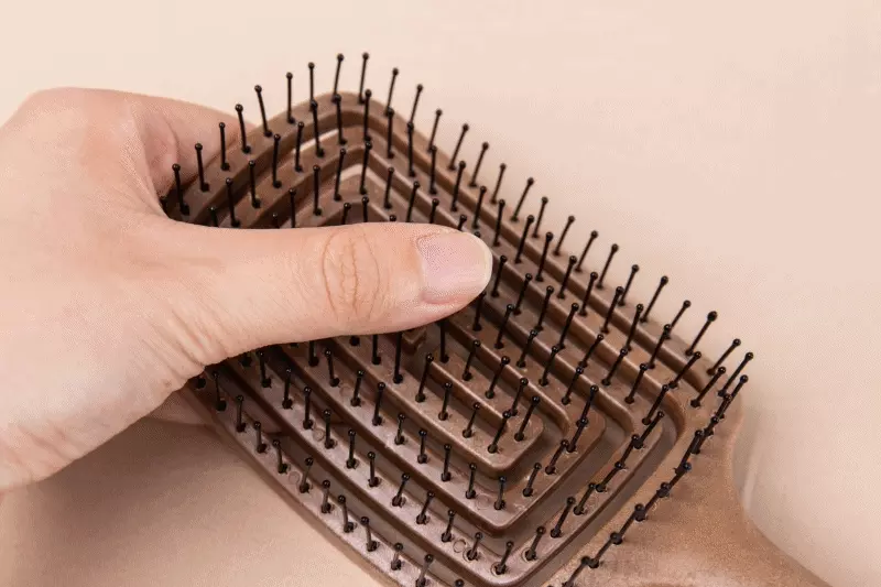 韓國 Yao - 鏤空頭皮按摩梳(兒童款)-泰迪熊-木紋色