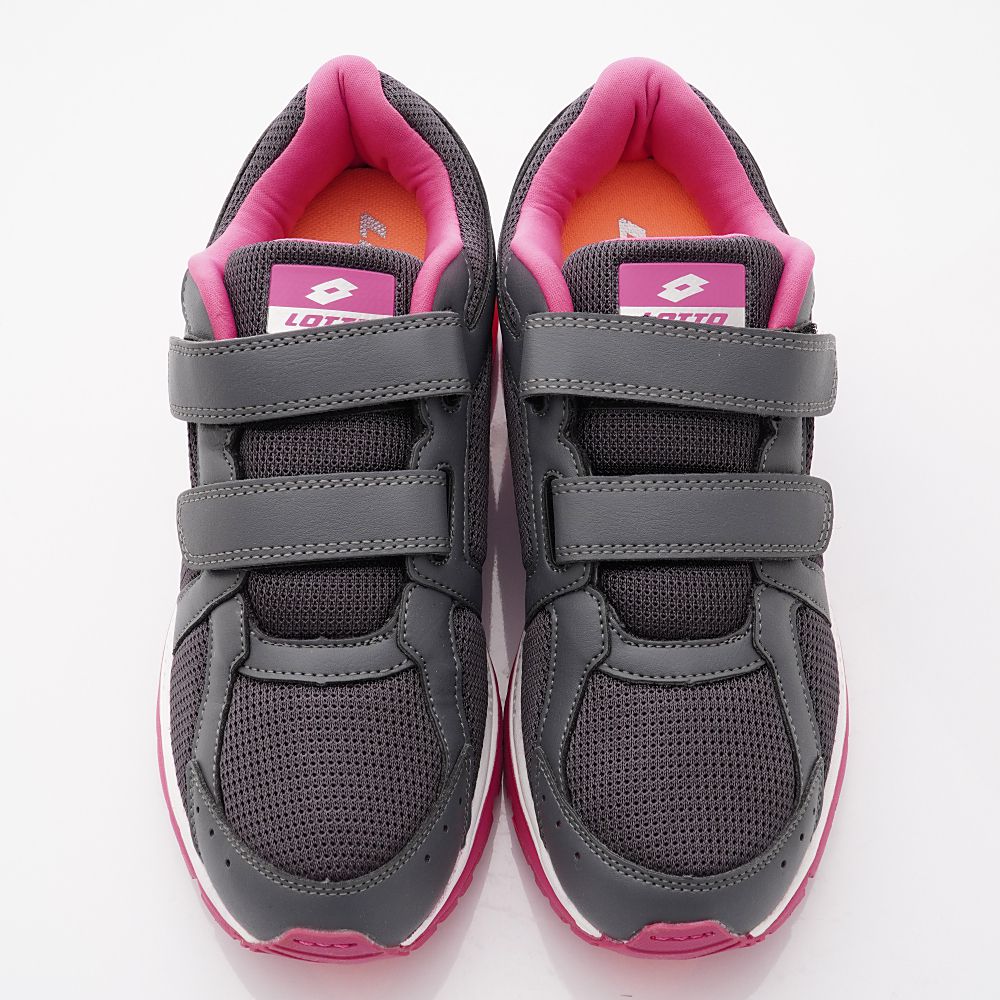 LOTTO樂得 - 魔鬼氈運動氣墊健走款0878系列(女段)-灰粉紅