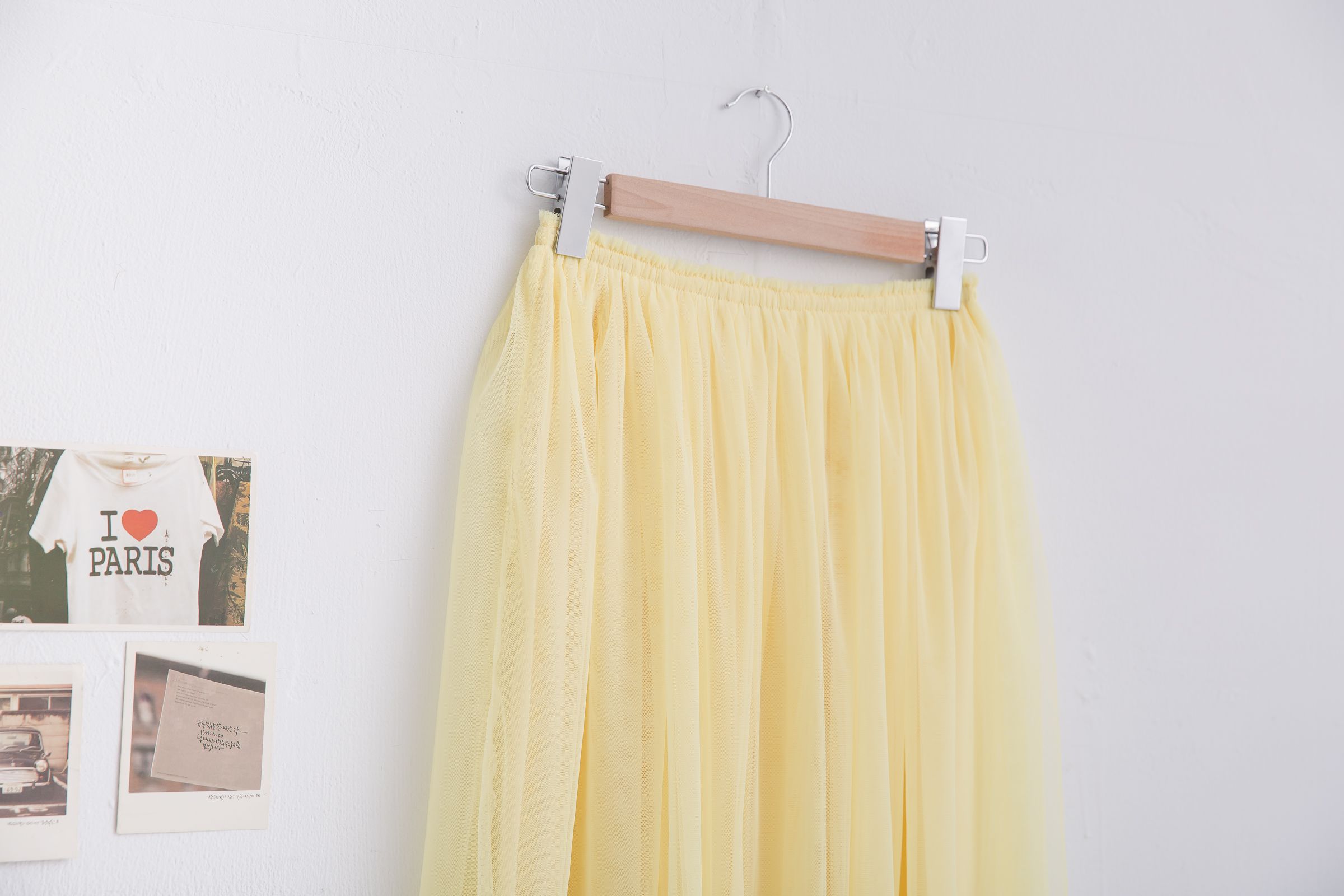 Peachy - 獨家訂製綿柔半身紗裙-半身中長版-嫩鵝黃 (F)