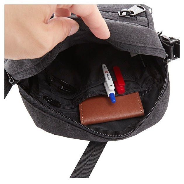 日本 Anello - 迷你多收納斜挎包肩背包-海軍藍 (21x16x6cm 肩背長約62~117cm)-197g