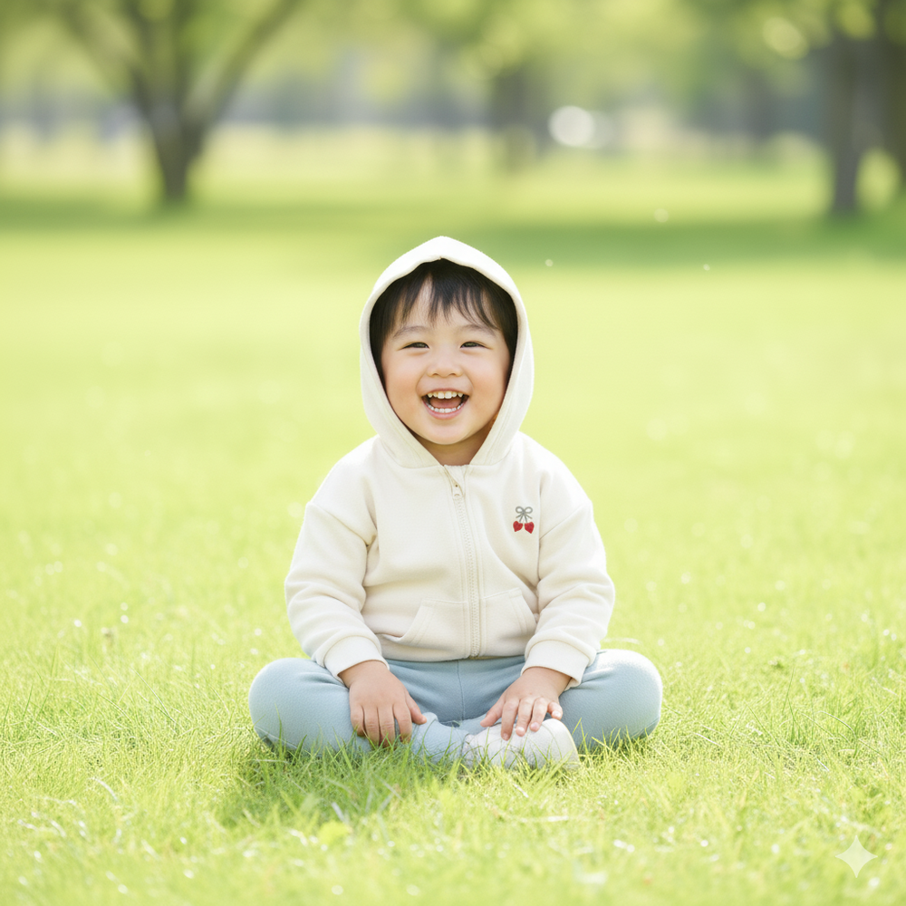 連帽外套-速乾-象牙白色