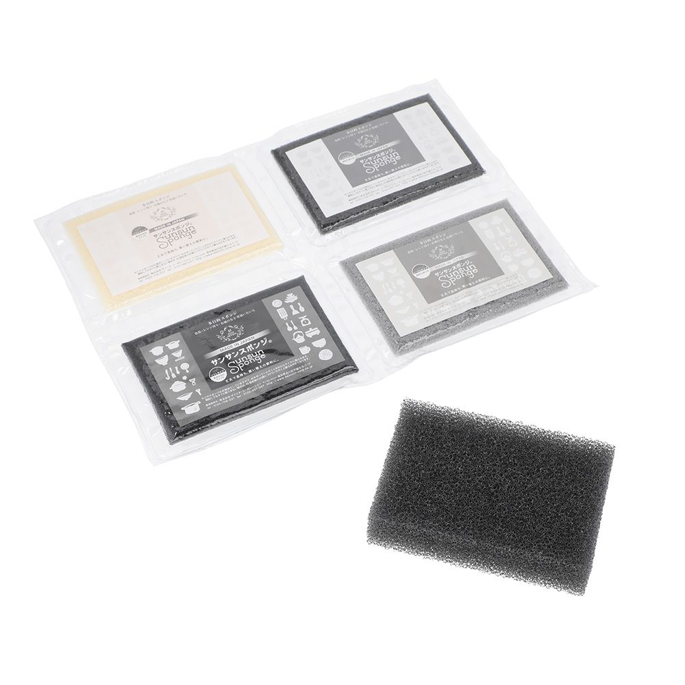 Sunsunsponge海綿菜瓜布-單色四件組