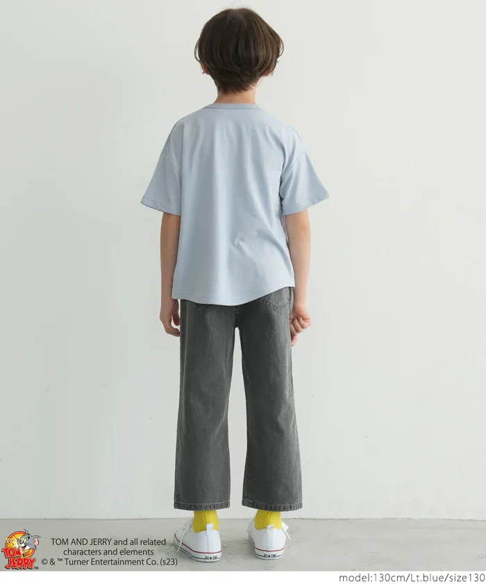 日本 COCA - 聯名款卡通印花短袖上衣-傑利鼠-淺藍