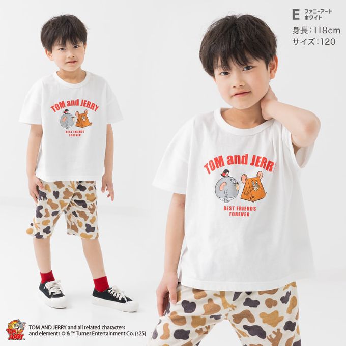 日本 Chil2 - 湯姆貓傑利鼠限定短袖上衣-傑利鼠-白