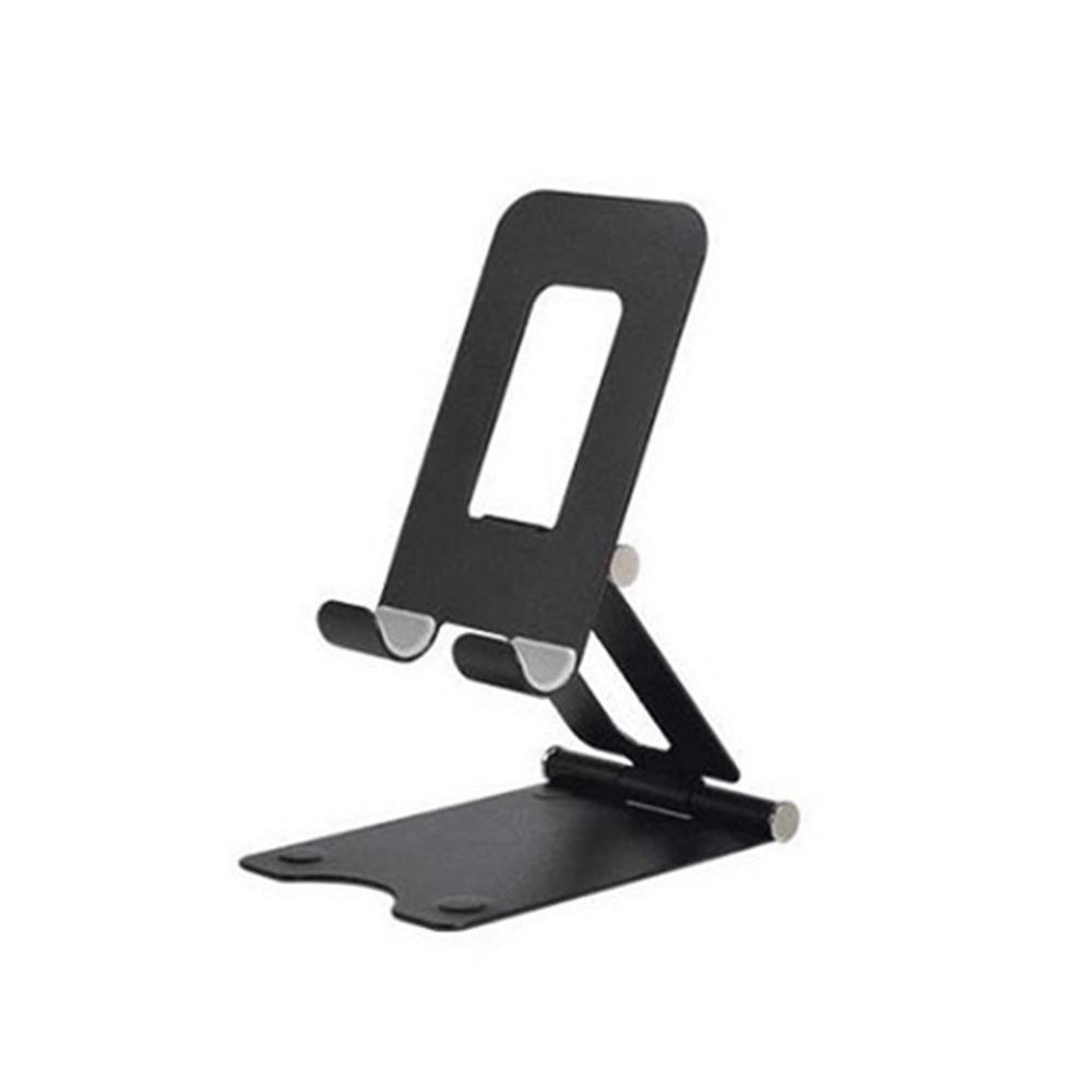 Vanibaby - 桌上型手機架 平板手機架(雙軸 鋁合金 平穩 摺疊便攜)-黑色
