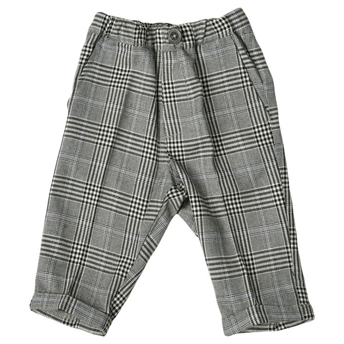 akachan honpo - 7分褲 葛倫格紋-灰色