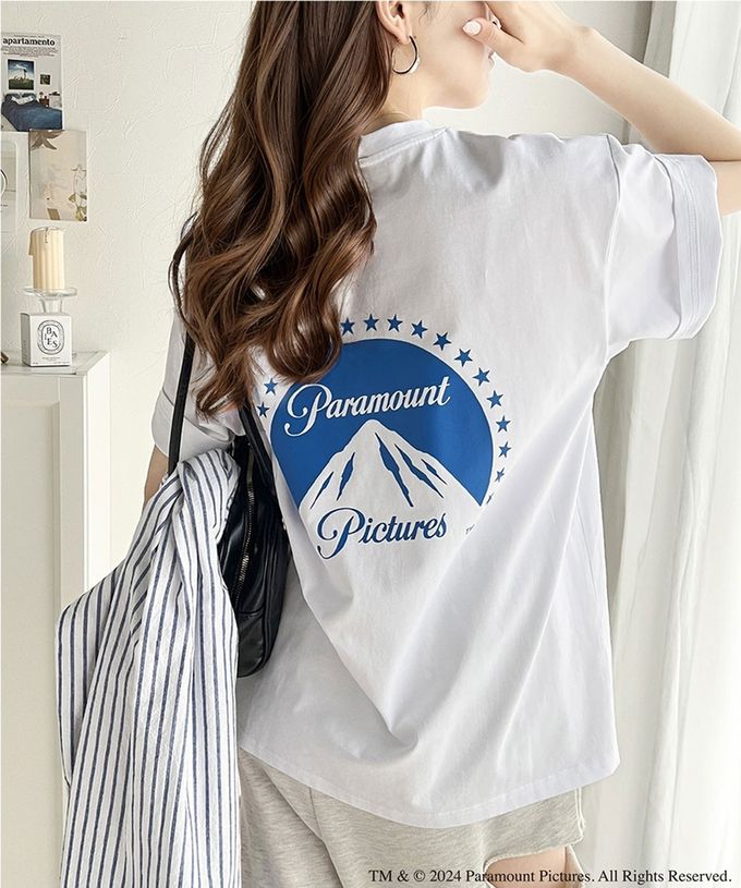 日本 Classical Elf - JAVAx派拉蒙 背後印花寬版上衣-logo-白