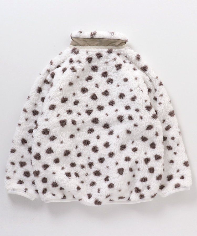 日本 apres les cours - 蓬鬆拼接風多彩絨毛外套-摩卡系