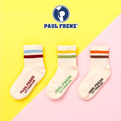 韓國 PAUL FRENZ - (3入組)韓製彈力中短筒襪-VINCENT