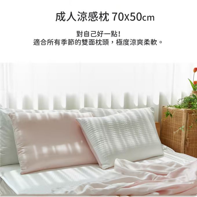 正韓Hello HiZoo - 極度冰涼 Sherbetcool 涼感造型抗菌防蟎雙面枕/涼感枕/護脊/護頸枕-冰絲粉