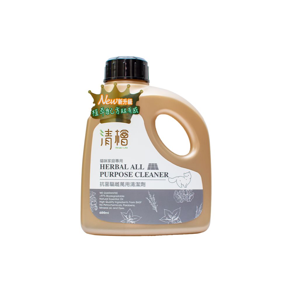清檜抗菌驅離萬用清潔劑 (貓咪家庭專用)-600ml/瓶