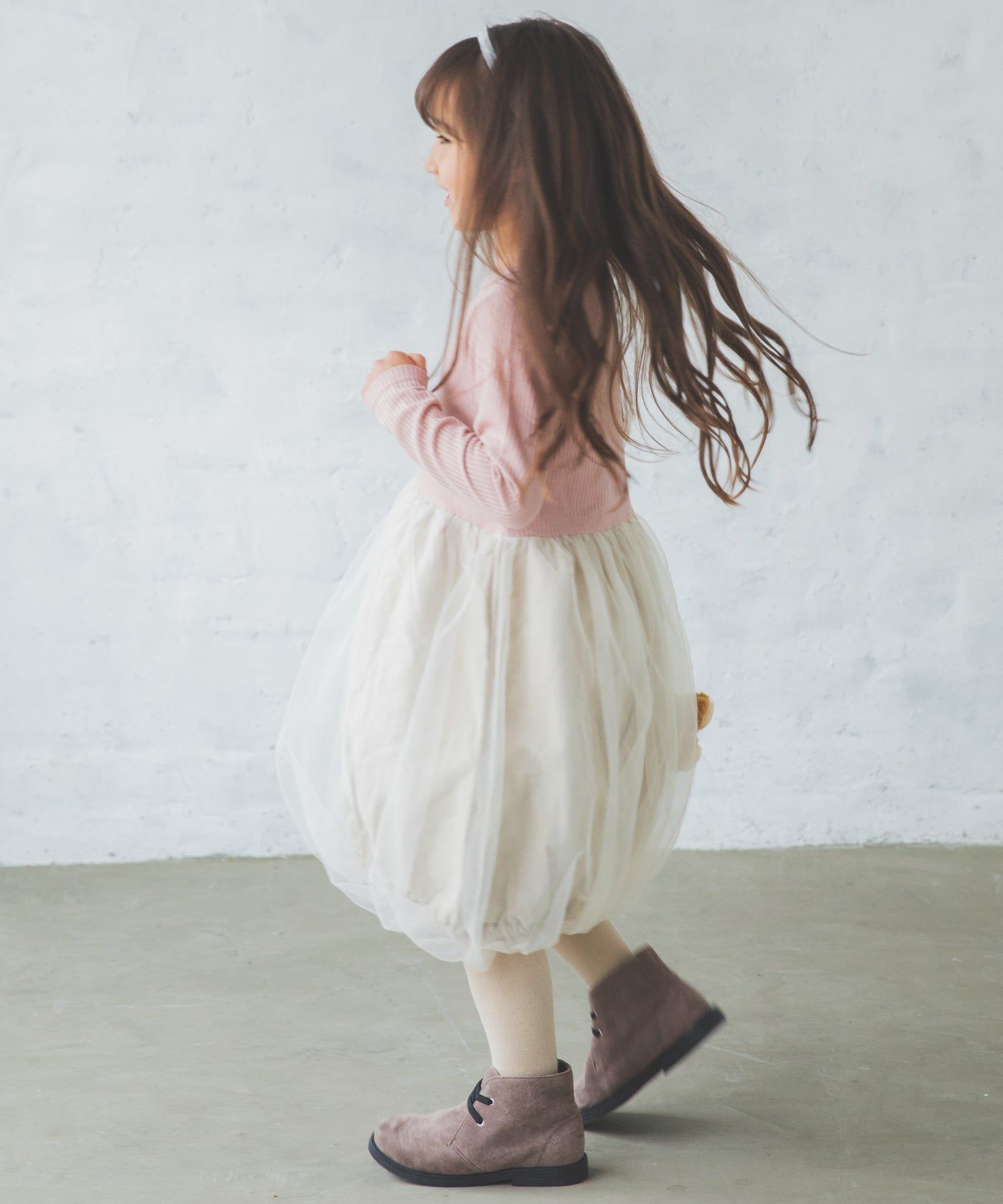 日本 PAIRMANON - 小精靈澎澎紗裙洋裝-摩卡