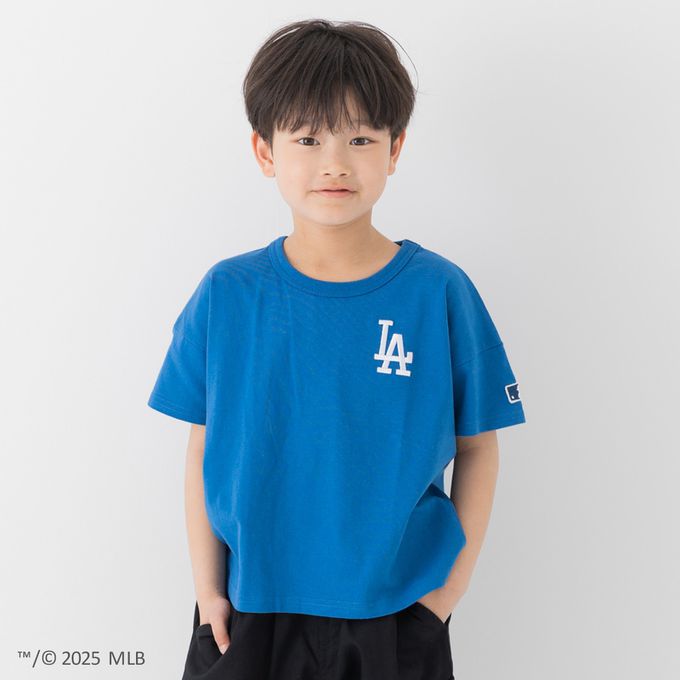 日本 Chil2 - MLB聯名 純棉短袖上衣-洛杉磯道奇-白