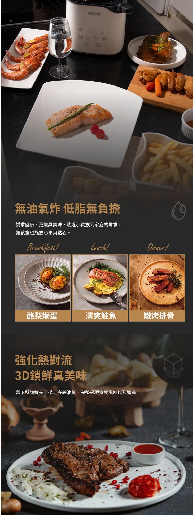 sOlac - 氣炸/煎烤 2合1 迷你透明空氣烤炸鍋 SAF-701W