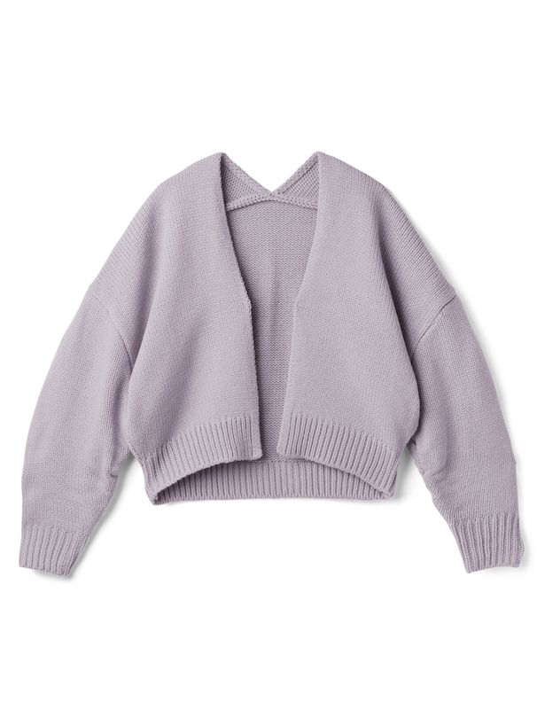 日本 GRL - 甜美開襟短版針織外套-淺卡其 (F)